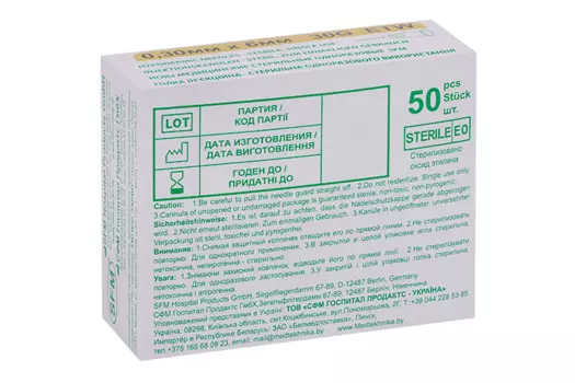 Игла SFM ETW медицинская о/р стерильная 30G (0,30х6 мм), 50 шт