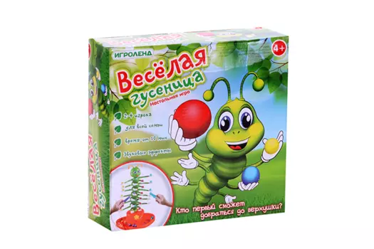 Игра настольная ИГРОЛЕНД веселая гусеница (897-074)
