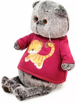 Игрушка Budi Basa Кот Басик в футболке с принтом Тигренок мягкая 30 см