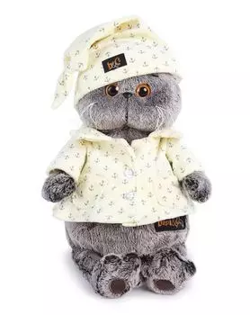 Игрушка Budi Basa Кот Басик в пижаме мягкая 30 см, (Ks30-024)
