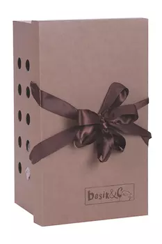 Игрушка Budi Basa Кот Басик в рыжем бархатном банте мягкая 30 см