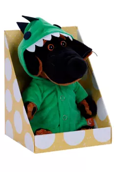 Игрушка Budi Basa Собака Ваксон Baby в комбинезоне Динозаврик 19 см