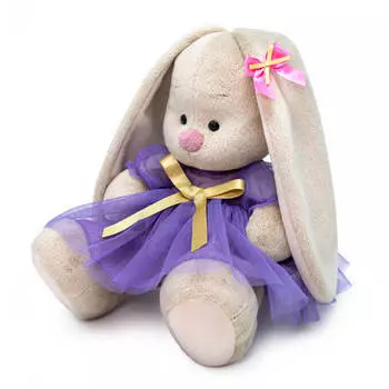 Игрушка Budi Basa Зайка Ми в платье с золотым бантом мягкая 23 см