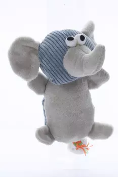 Игрушка Чистый котик д/домашних животных слон 18 см серый