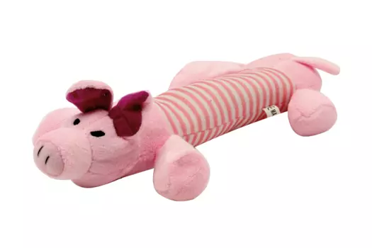 Игрушка Чистый котик д/домашних животных свинка 25 см розовый