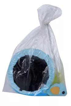 Игрушка Чистый котик д/кошек птичка на пружине 25х7.5 см синий