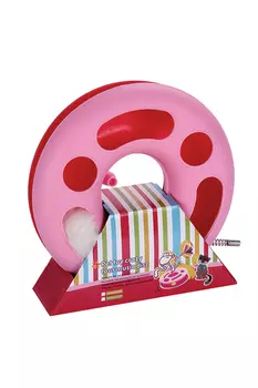 Игрушка Чистый котик д/кошек трек-круг с мышью на пружине 25х7.5 см розовый