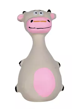 Игрушка Чистый котик д/собак коровка 13 см белый