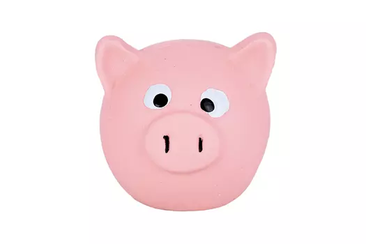 Игрушка Чистый котик д/собак свинка 5.5 см розоовый