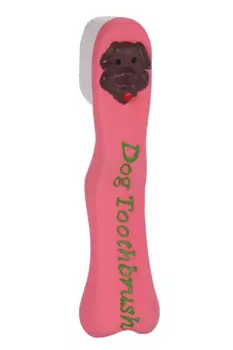 Игрушка Чистый котик д/собак Зубная щетка латекс LT2303002 розов 17 см