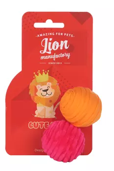 Игрушка д/кошки Lion Веселые мячики LMG-K0016-B 4 см 2 штуки в упаковке