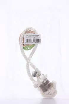 Игрушка д/птиц Зообалу хлопковое кольцо с боченками 23 см