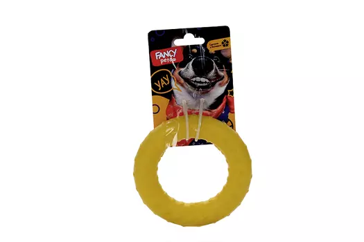 Игрушка д/животных FANCY PETS кольцо d=13 см желтая