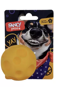 Игрушка д/животных FANCY PETS мячик сырник d=6,5 см желтый
