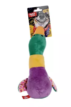 Игрушка д/животных FANCY PETS утка мягкая 33 см желтый/зеленый/фиолетовый
