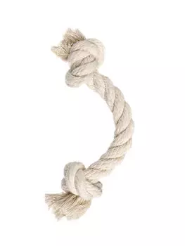 Игрушка Доглайк д/собак грейфер канатный 2 узла большой белый длина 24 см толщина 1,6 см