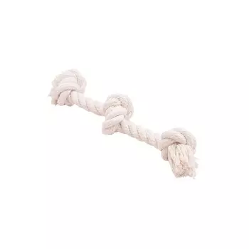 Игрушка Доглайк д/собак грейфер канатный 3 узла большой белый длина 24 см толщина 1,6 см