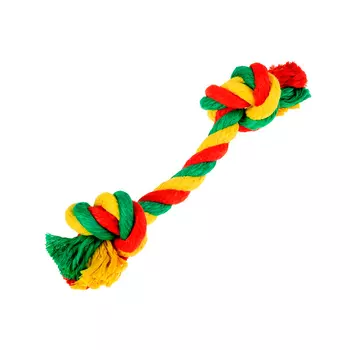 Игрушка Доглайк д/собак канатный грейфер 2 узла малый цветной длина 20 см толщина 1,2 см
