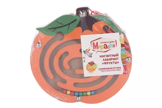 Игрушка Mapacha Лабиринт магнитный Фрукты с шариками