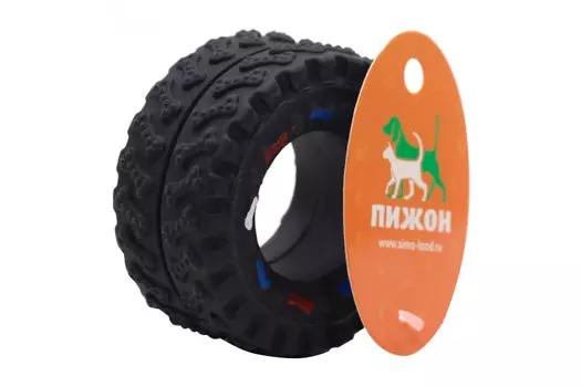Игрушка пищащая "Покрышка" для собак, 8 см