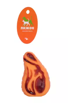 Игрушка пищащая "Стейк с кровью" для собак, 10,5 см