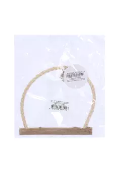 Игрушка Зообалу д/птиц качели cизаль с колоколом 20х15 см бежевый