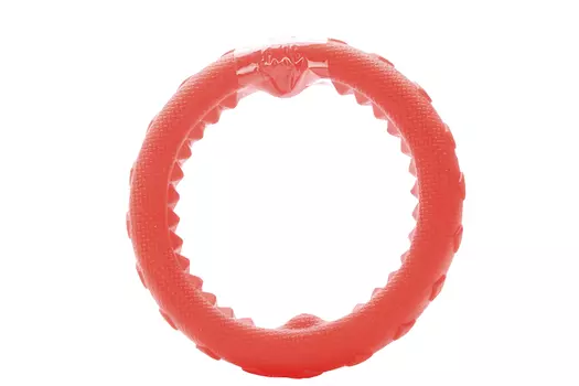 Игрушка ЗООНИК д/средних и крупных пород собак кольцо плавающее среднее оранжевая