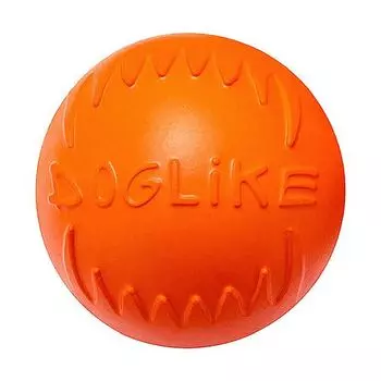 Игрушки Доглайк для собак мяч средний оранжевый диаметр 8,5 см