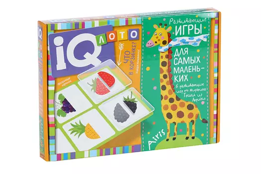 IQ-лото Айрис-Пресс д/малышей что в корзинке 27 карточек