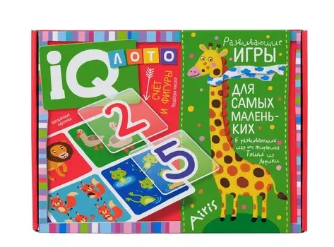IQ-лото Айрис-Пресс д/малышей счет и фигуры 21 карточка