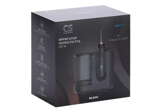 Ирригатор CS Medica AquaPulsar CS-10 PRESTIGE полости рта черный/синий/белый