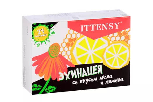 Иттенси Эхинацея, 2,5 г, 24 шт, пастилки медово-лимонные
