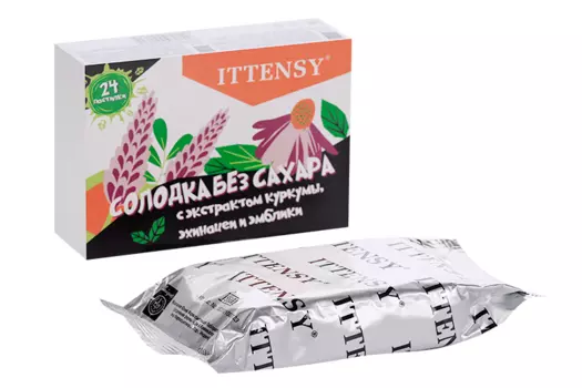 Иттенси Солодка б/сахара, 2,5 г, 24 шт, пастилки
