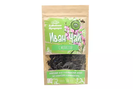 Иван-чай ферментированный с мелиссой, 50 г, крафт-пакет