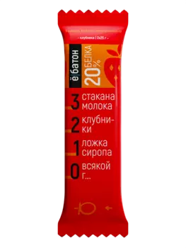 Изделие кондитерское батончик 50 г клубника в глазури Ёбатон