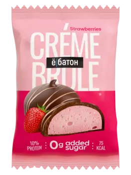 Изделие кондитерское десерт Крем Брюле вкус Клубника ТМ Ёбатон,35г