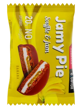 Изделие кондитерское Печенье Jamy Pie Souffle and Jam 60г вкус Банан Ёбатон