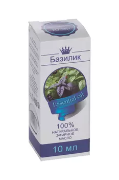 Эфирное масло "Базилик", флакон-капельница, аннотация, 10 мл