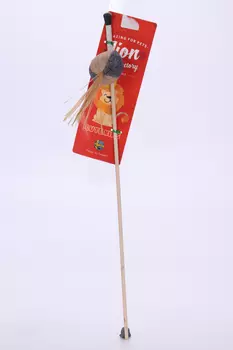 ЭКО Дразнилка-удочка д/кошек Lion Шарик LMG-K0037-E с экстрактом кошачьей мяты 42 см