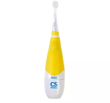 Электрическая зубная щётка SonicPulsar CS-561 Kids, звуковая, 16000 дв/мин, 2 насадки, жёлт.