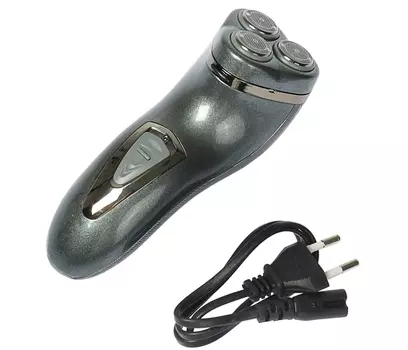 Электробритва HOMESTAR HS-9002, АКБ, роторная, 3 головки, серая