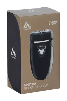 Электробритва LuazON LBR-12, роторная, 2 головки, 3 Вт, от 2хАА (не в комплекте), черная