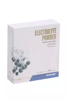 Электролит Паудер Макслер со вкусом черники, 6,8 г, 15 шт, порошок в стик пакетах