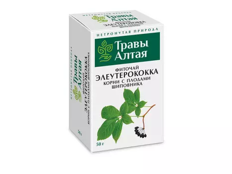 Элеутерококка корни с шиповником серии Алтай, 50 г