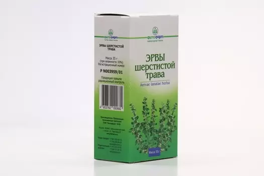 Эрвы шерстис трава (Пол-пола) 35 г, трава измельченая