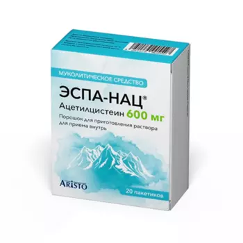 Эспа-Нац 600 мг, 3 г, 20 шт, порошок для приготовления раствора для приема внутрь