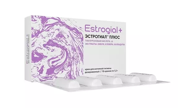 Эстрогиал Плюс крем д/интим гигиены дозированный, 1,2 г, 10 шт