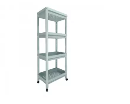 Этажерка Homsu Provence 4 яруса на съемных колесиках голубая