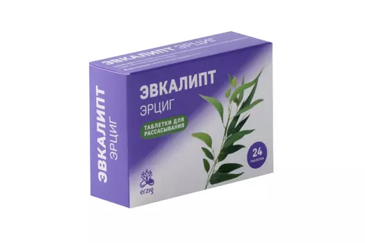 Эвкалипт Эрциг, 24 шт, таблетки для рассасывания