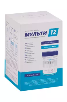 Экспресс-тест Будьте уверены ИммуноХром-12-МУЛЬТИ на выявление 12 видов наркотиков